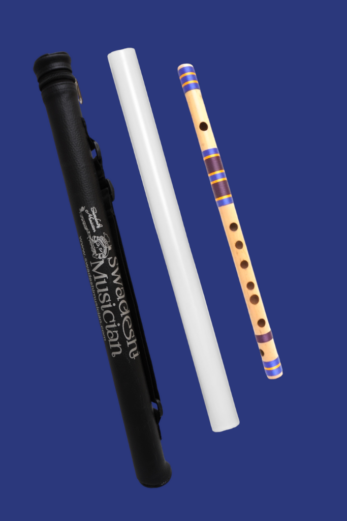 D Natural Medium Professional Quality Flute (17.5 Inches)